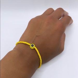 Evil Eye Y2K Inspired Glass Seed Bead Stretch Bracelet
